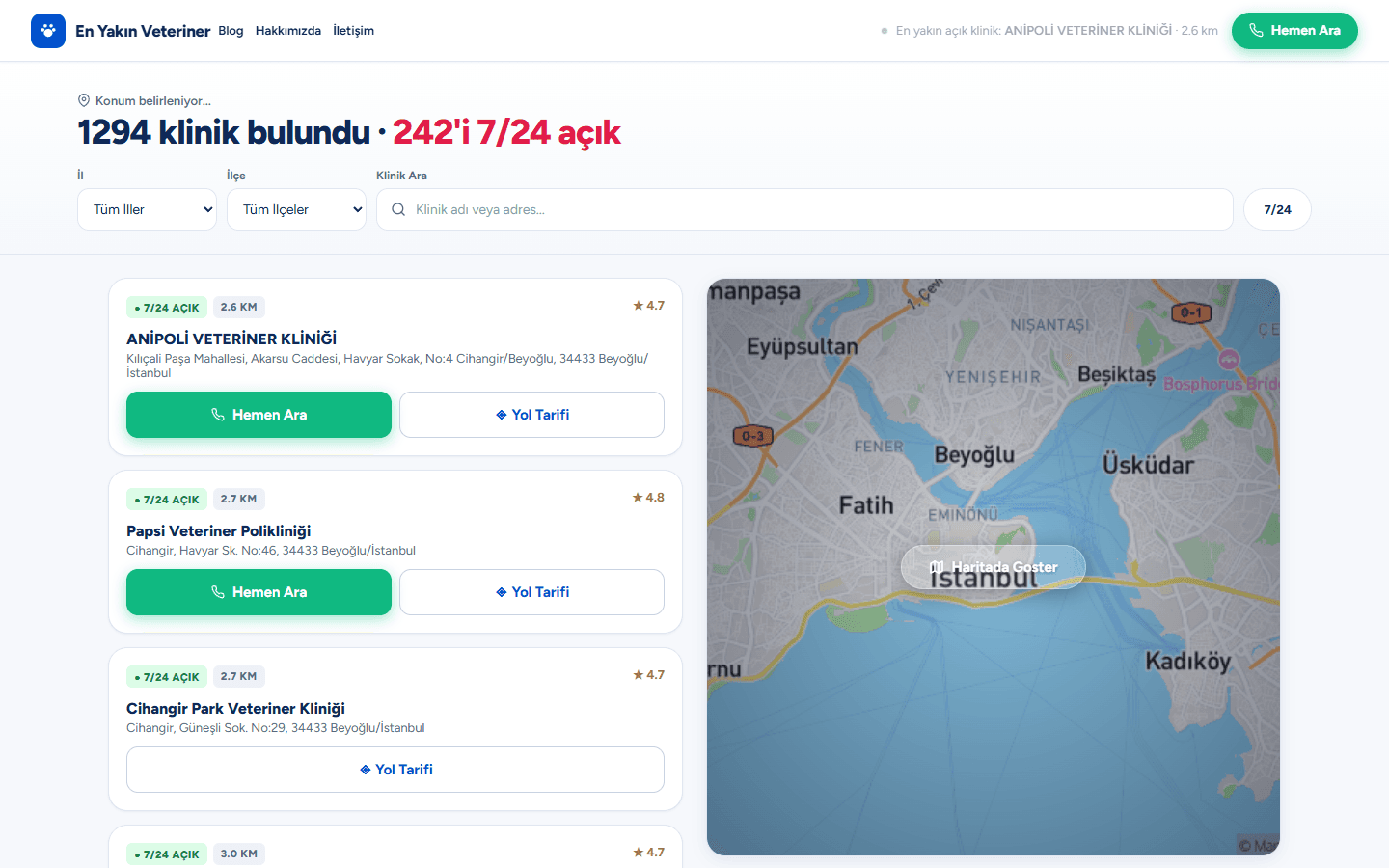 En Yakın Veteriner screenshot